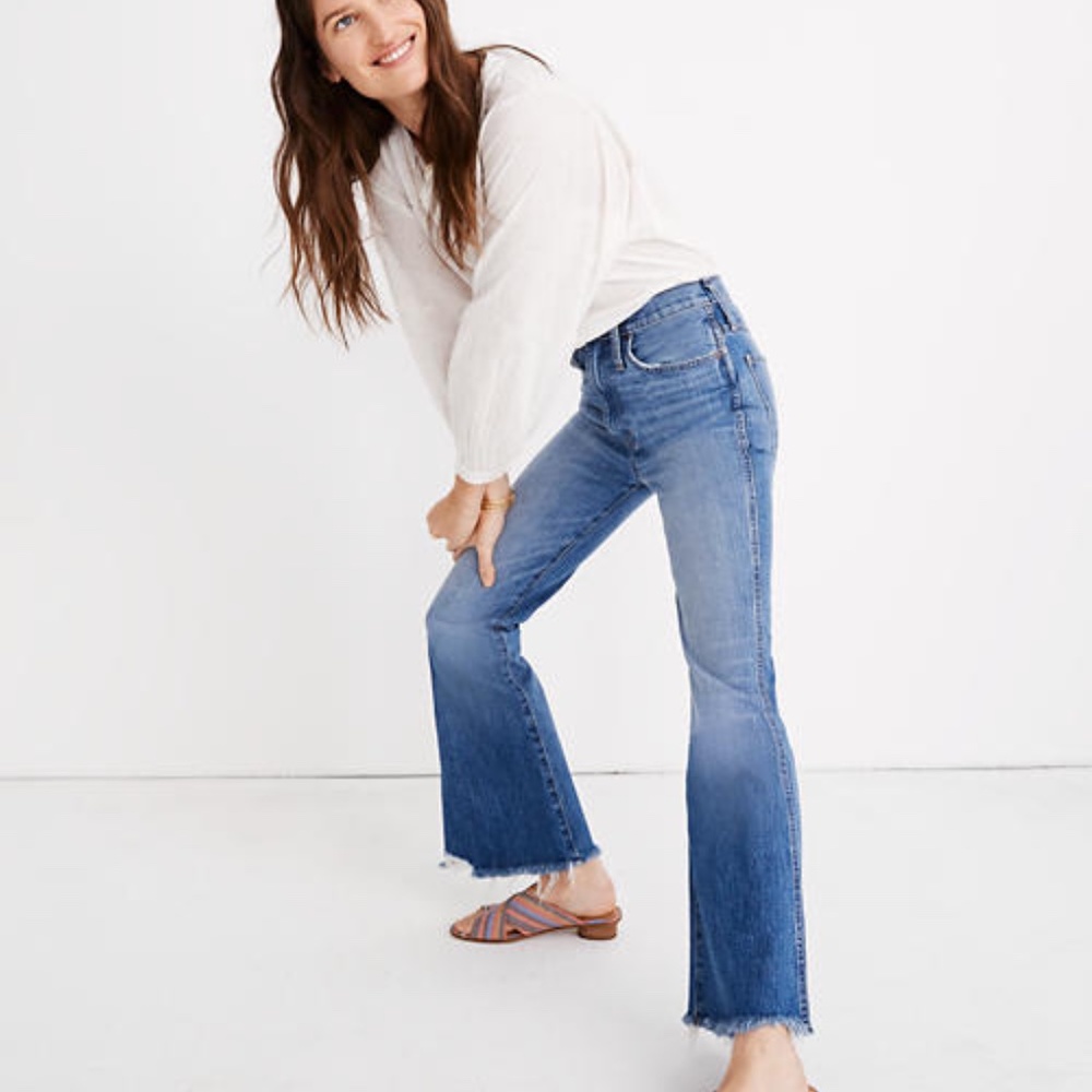 MADEWELL Rigid Flare Jeans in Dempsey Wash